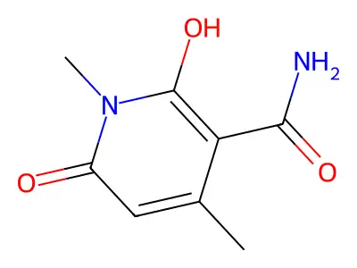 2-hydroxy-1,4-dimethyl-6-oxopyridine-3-carboxamide structure