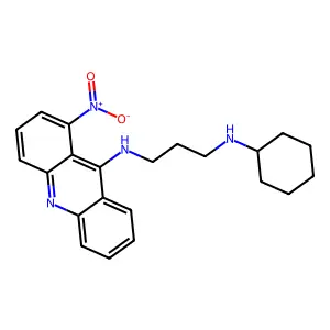 1,3-Propanediamine, N-cyclohexyl-N'-(1-nitro-9-acridinyl)- structure