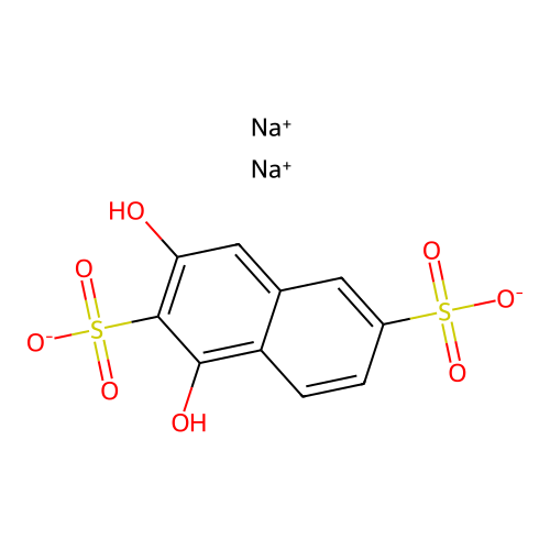 Disodium;1,3-dihydroxynaphthalene-2,6-disulfonate structure