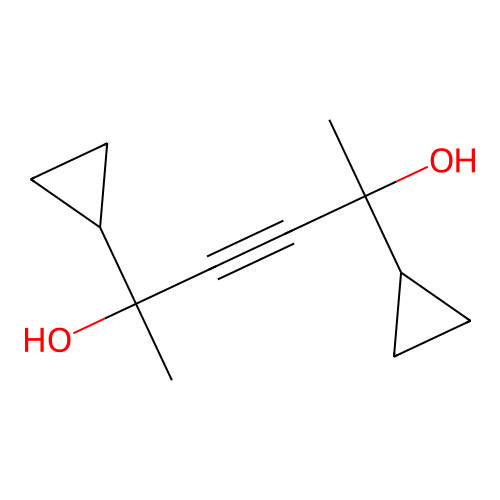 2,5-Dicyclopropylhex-3-yne-2,5-diol structure