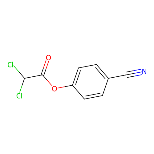 Dichloroacetic acid, 4-cyanophenyl ester structure