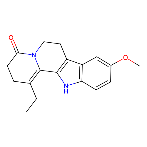9-Methoxy-1-ethyl-2,3,4,6,7,12-hexahydroindolo[2,3-a]quinolizin-4-one structure