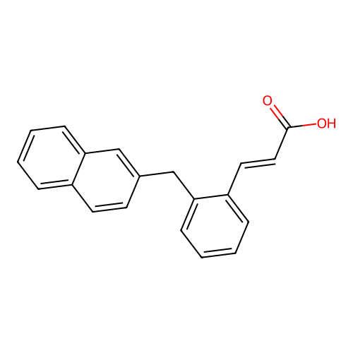 (E)-3-(2-(Naphthalen-2-ylmethyl)phenyl)acrylic acid structure