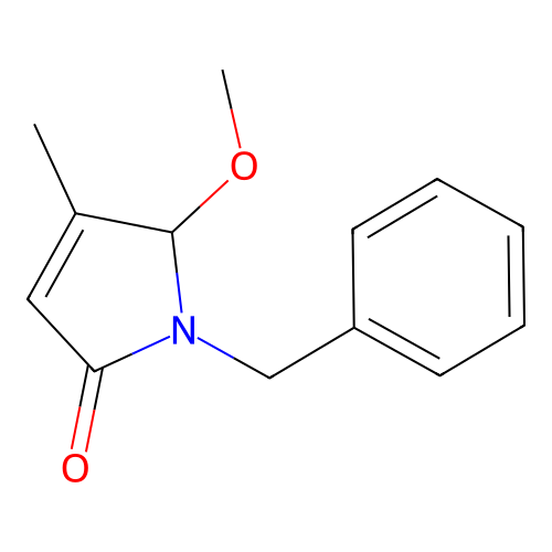 1-benzyl-5-methoxy-4-methyl-1,5-dihydro-2H-pyrrol-2-one structure