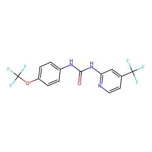1-[4-(Trifluoromethoxy)phenyl]-3-[4-(trifluoromethyl)-2-pyridinyl]urea structure