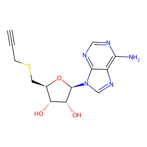 5'-S-Propargyl-5'-thioadenosine structure