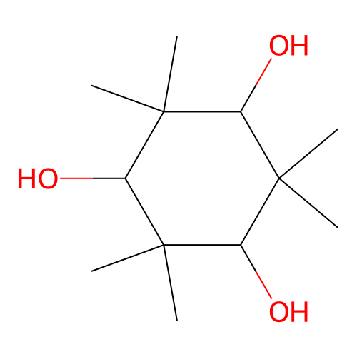 1,3,5-Cyclohexanetriol, 2,2,4,4,6,6-hexamethyl- structure
