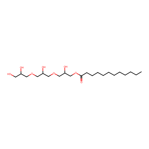 [3-[3-(2,3-Dihydroxypropoxy)-2-hydroxypropoxy]-2-hydroxypropyl] dodecanoate structure