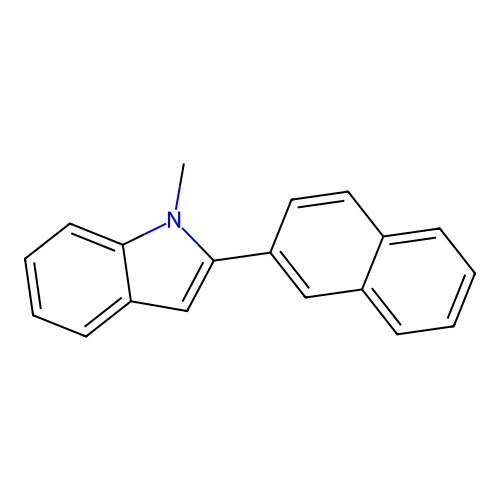 1-methyl-2-(naphthalen-2-yl)-1H-indole structure