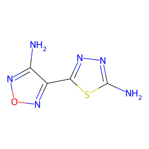 4-(5-Amino-1,3,4-thiadiazol-2-yl)-1,2,5-oxadiazol-3-amine structure