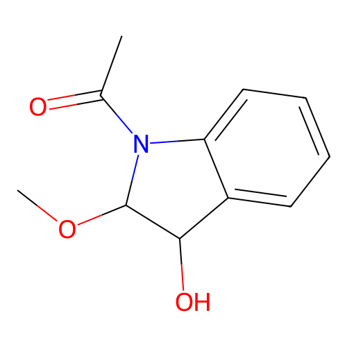 1-(3-Hydroxy-2-methoxy-2,3-dihydroindol-1-yl)ethanone structure