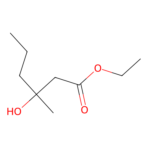 Ethyl 3-hydroxy-3-methylhexanoate structure