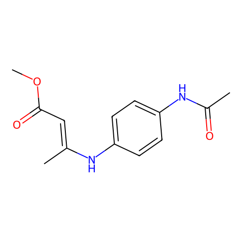 Methyl 3-{[4-(acetylamino)phenyl]amino}but-2-enoate structure