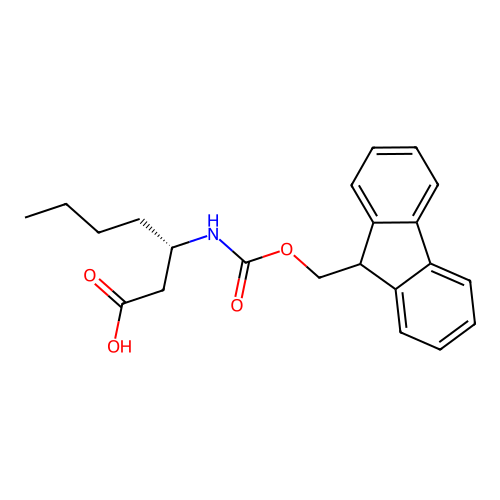 (3S)-3-({[(9H-fluoren-9-yl)methoxy]carbonyl}amino)heptanoic acid structure