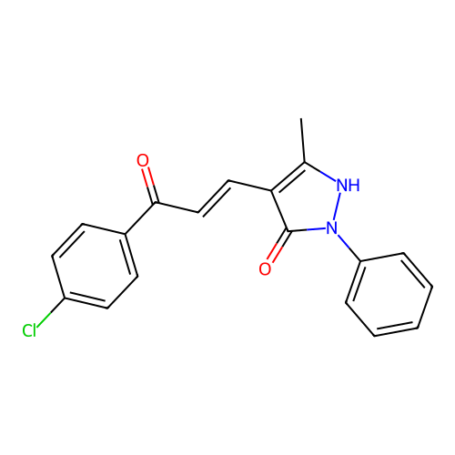 3-Pyrazolin-5-one, 4-(2-(p-chlorobenzoyl)vinyl)-3-methyl-1-phenyl- structure