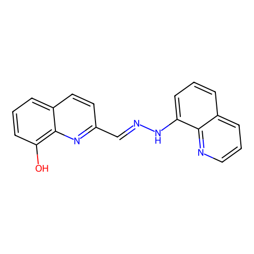 2-[(Quinolin-8-ylhydrazinylidene)methyl]quinolin-8-ol structure