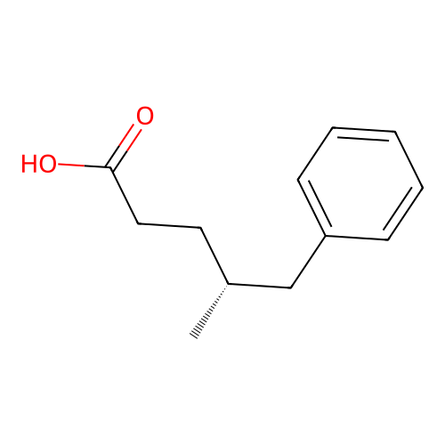 (4R)-4-methyl-5-phenylpentanoic acid structure