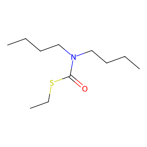 Carbamothioic acid, dibutyl-, S-ethyl ester structure