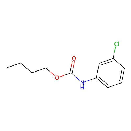 Carbamic acid, (3-chlorophenyl)-, butyl ester structure