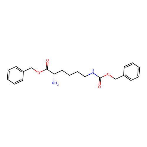 benzyl (2S)-2-amino-6-(phenylmethoxycarbonylamino)hexanoate structure
