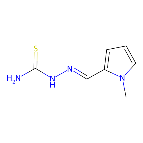 2-[(E)-(1-methyl-1H-pyrrol-2-yl)methylidene]-1-hydrazinecarbothioamide structure