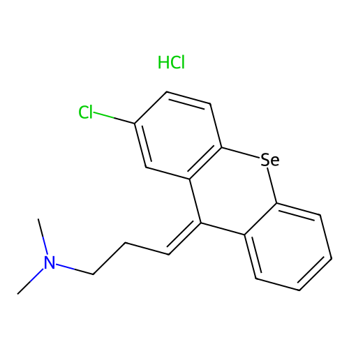 C18H18ClNSe.ClH structure