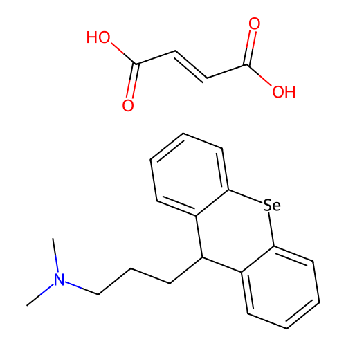 Selenoxanthene-9-propylamine, N,N-dimethyl-, maleate (1:1) structure