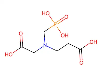 N-(Carboxymethyl)-N-(phosphonomethyl)-beta-alanine structure