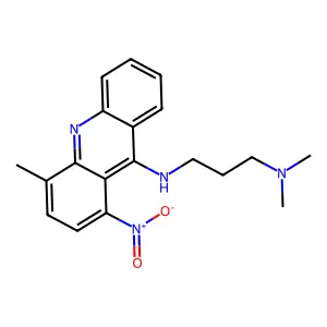 1,3-Propanediamine, N,N-dimethyl-N'-(4-methyl-1-nitro-9-acridinyl)- structure