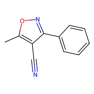 5-Methyl-3-phenyl-4-isoxazolecarbonitrile structure