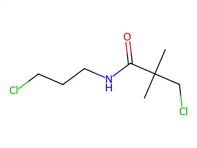 3-chloro-N-(3-chloropropyl)-2,2-dimethylpropanamide structure
