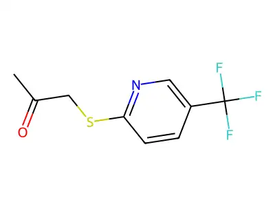 1-[5-(Trifluoromethyl)pyridin-2-yl]sulfanylpropan-2-one structure