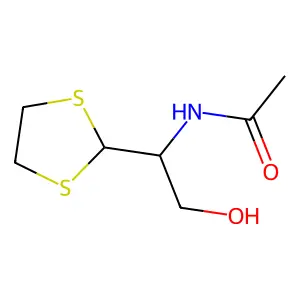 N-[1-(1,3-Dithiolan-2-yl)-2-hydroxyethyl]acetamide structure
