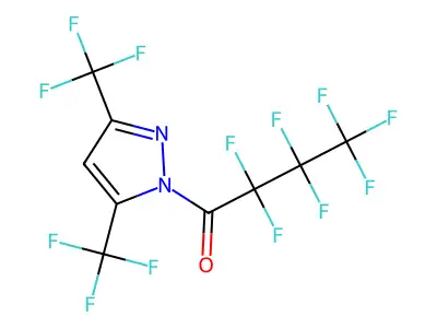 3,5-Bis(trifluoromethyl)-1-(heptafluorobutyryl)pyrazole structure
