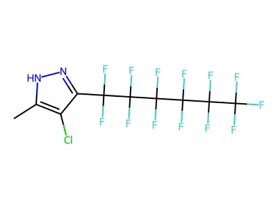 4-Chloro-5-methyl-3-(perfluorohexyl)pyrazole structure
