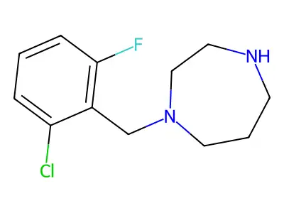 1-(2-Chloro-6-fluorobenzyl)-1,4-diazepane structure