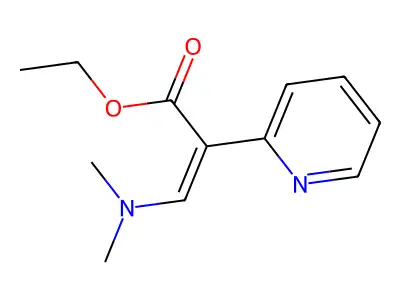 Ethyl 3-(dimethylamino)-2-(pyridin-2-yl)prop-2-enoate structure