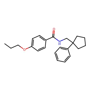 N-[(1-phenylcyclopentyl)methyl]-4-propoxybenzamide structure