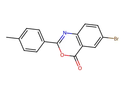 6-bromo-2-(4-methylphenyl)-4H-3,1-benzoxazin-4-one structure