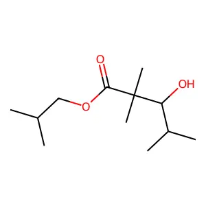 Pentanoic acid, 2,2,4-trimethyl-3-hydroxy-, isobutyl ester structure