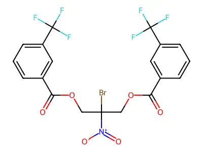 2-bromo-2-nitro-3-{[3-(trifluoromethyl)benzoyl]oxy}propyl 3-(trifluoromethyl)benzoate structure