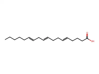 5,9,12-Octadecatrienoicacid structure