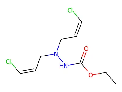 ethyl N-[bis[(Z)-3-chloroprop-2-enyl]amino]carbamate structure