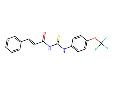 3-phenyl-N-[[4-(trifluoromethoxy)phenyl]carbamothioyl]prop-2-enamide structure