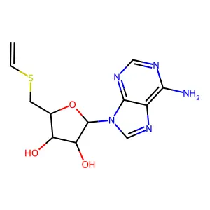(4S,5S,2R,3R)-2-(6-Aminopurin-9-yl)-5-(vinylthiomethyl)oxolane-3,4-diol structure
