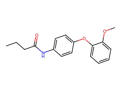 N-[4-(2-methoxyphenoxy)phenyl]butanamide structure