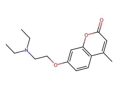 2H-1-Benzopyran-2-one, 7-(2-(diethylamino)ethoxy)-4-methyl- structure