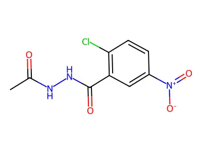 N'-acetyl-2-chloro-5-nitrobenzohydrazide structure