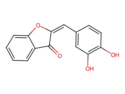 2-[(3,4-Dihydroxyphenyl)methylidene]-1-benzofuran-3-one structure