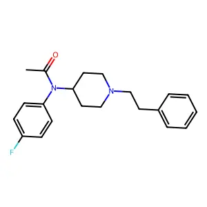 N-(4-fluorophenyl)-N-(1-phenethylpiperidin-4-yl)acetamide structure